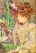  Henri  Toulouse-Lautrec Honorine Platzer (Woman with Gloves) china oil painting artist
